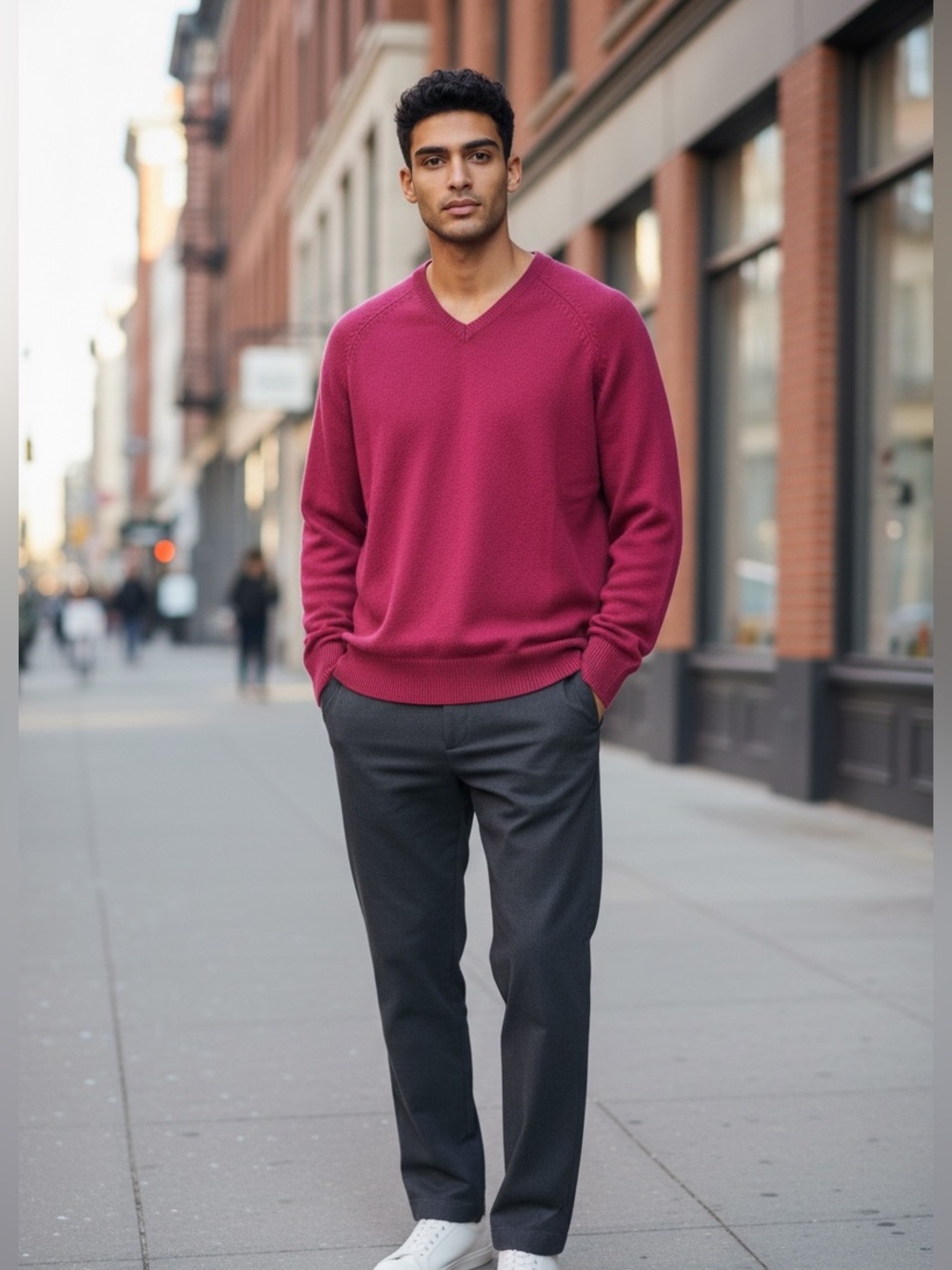 J Crew Men’s 100% Lambswool V Neck Sweater Size Large Tall NWT